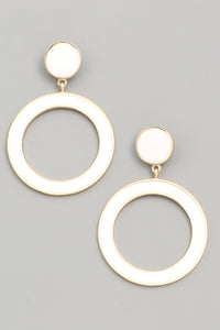 White Halo Earrings